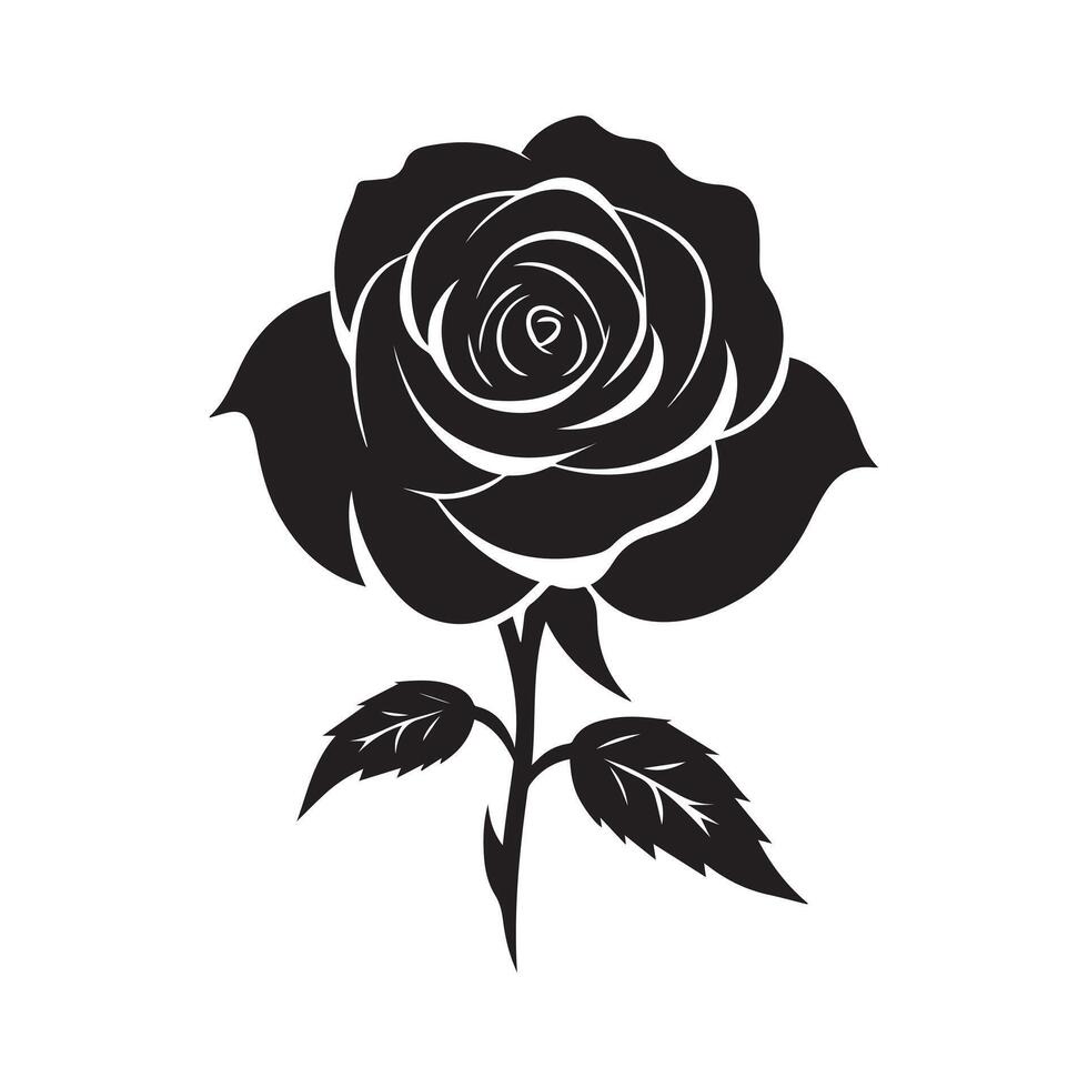 rosa nero e bianca icona silhouette sfondo. vettore illustrazione design.