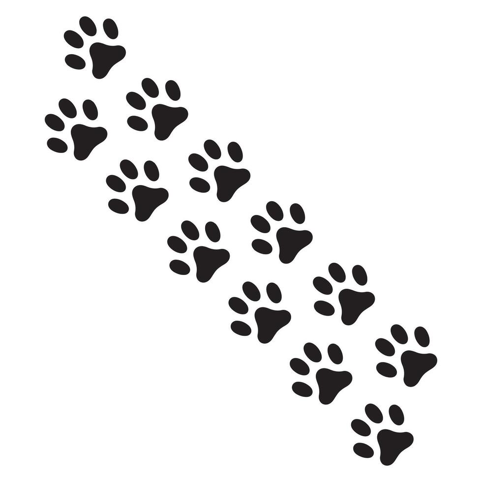 cane e Leone nero piede Stampa animali. illustrazione sfondo design. vettore