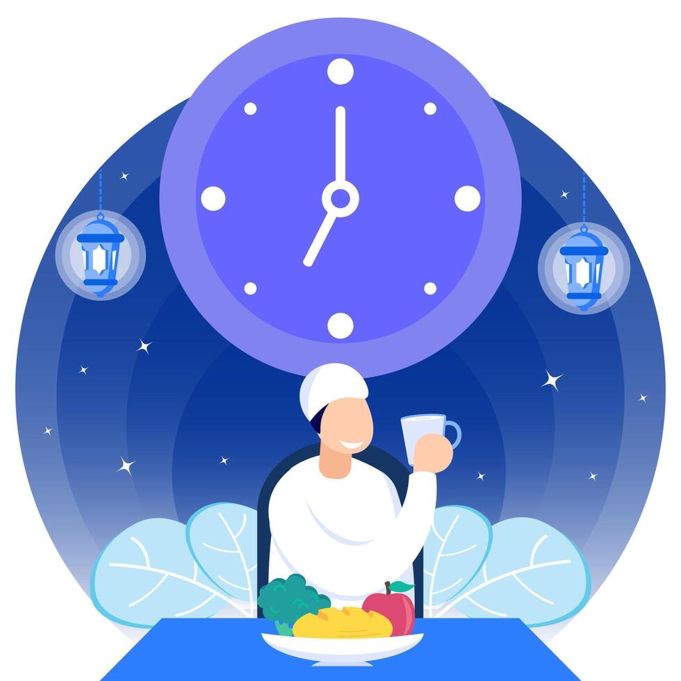 illustrazione vettore grafico cartone animato personaggio di Ramadan