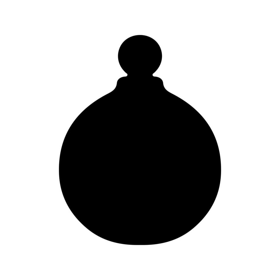 profumo bottiglia silhouette icona design vettore
