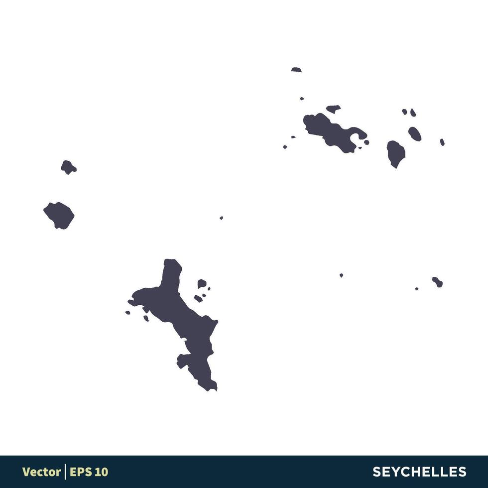 Seychelles - Africa paesi carta geografica icona vettore logo modello illustrazione design. vettore eps 10.