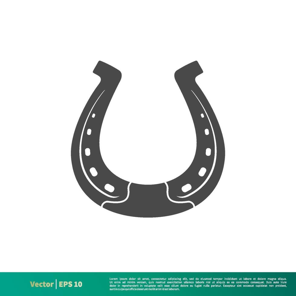 cavallo scarpa fortunato cartello icona vettore logo modello illustrazione design. vettore eps 10.