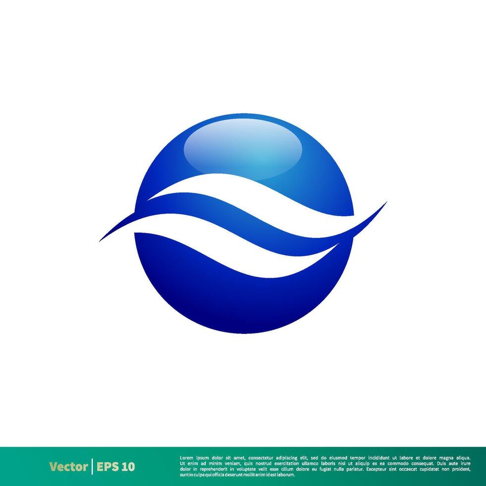 acqua onda icona vettore logo modello illustrazione design. vettore eps 10.