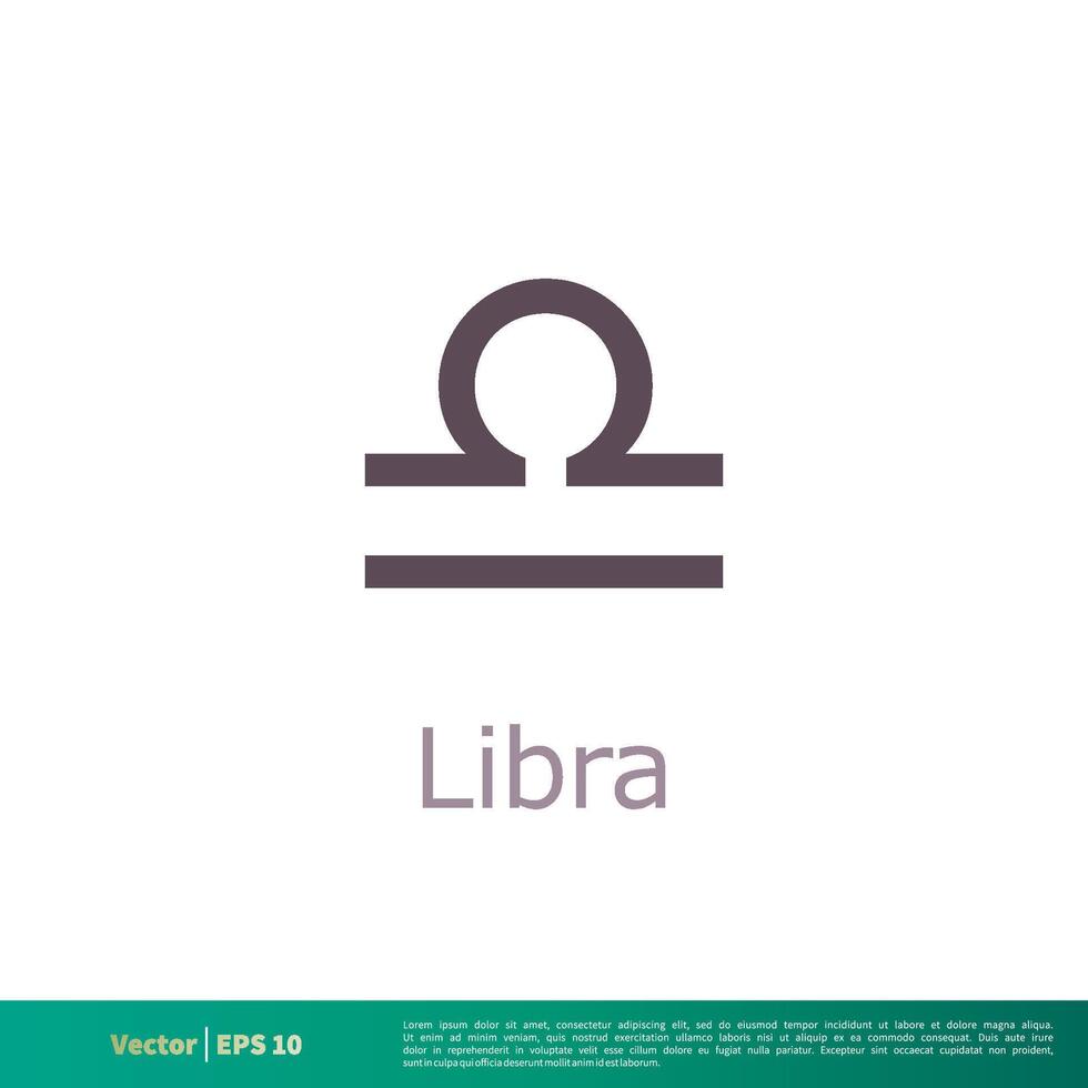 Libra - zodiaco cartello icona vettore logo modello illustrazione design. vettore eps 10.