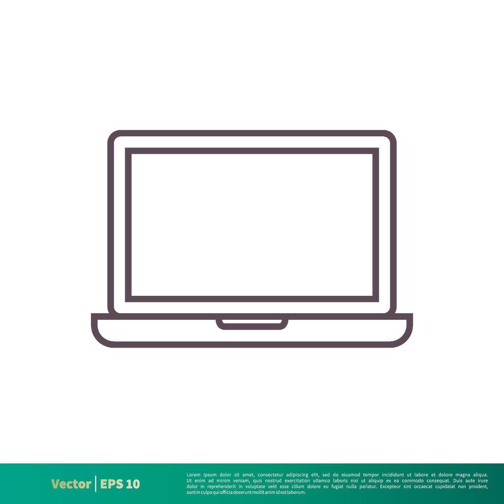 taccuino, il computer portatile tenere sotto controllo Schermo schermo icona vettore logo modello illustrazione design. vettore eps 10.