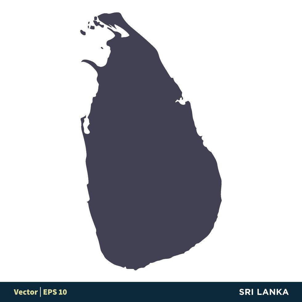sri lanka - Asia paesi carta geografica icona vettore logo modello illustrazione design. vettore eps 10.