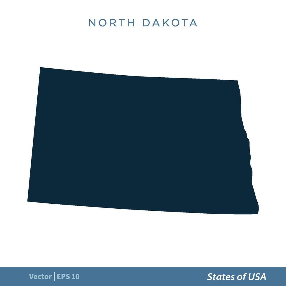 nord dakota - stati di noi carta geografica icona vettore modello illustrazione design. vettore eps 10.