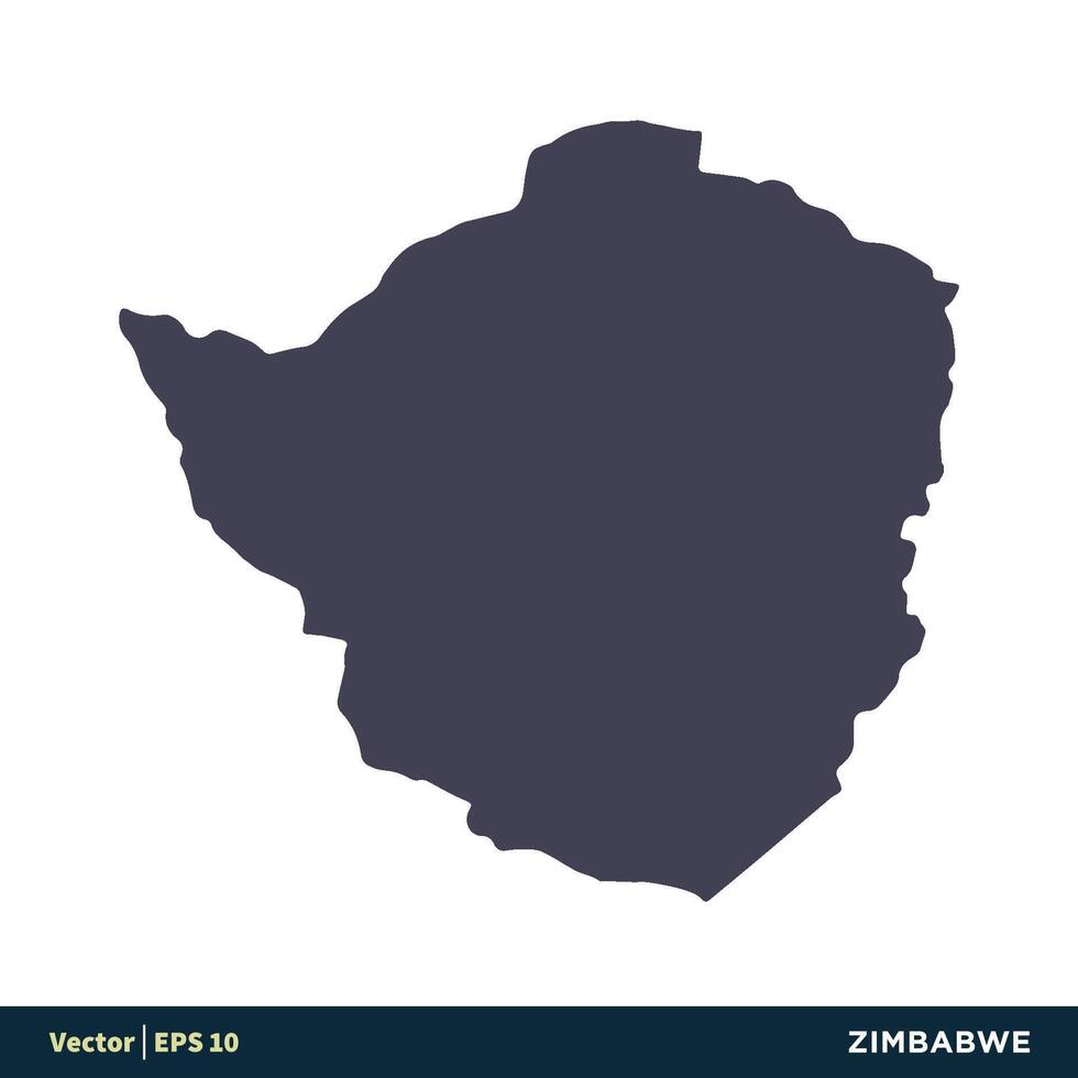 Zimbabwe - Africa paesi carta geografica icona vettore logo modello illustrazione design. vettore eps 10.