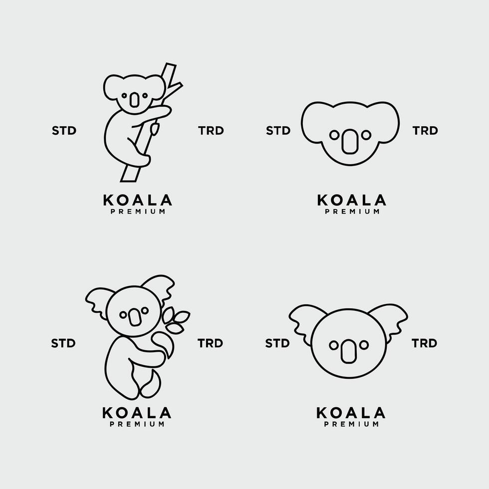 koala schema logo icona. australiano animale per ragnatela e design vettore
