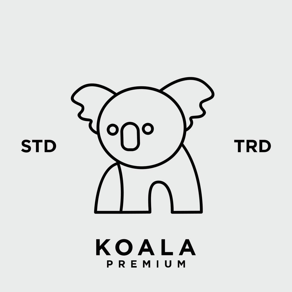 koala schema logo icona. australiano animale per ragnatela e design vettore