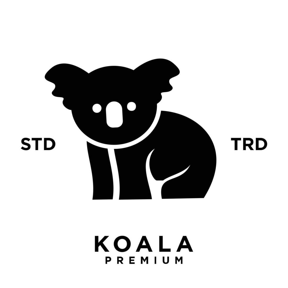 koala logo icona design modello vettore con moderno illustrazione concetto