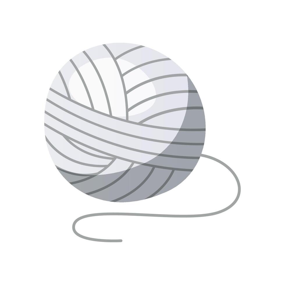 palla di filato per maglieria vettore isolato su bianca sfondo.