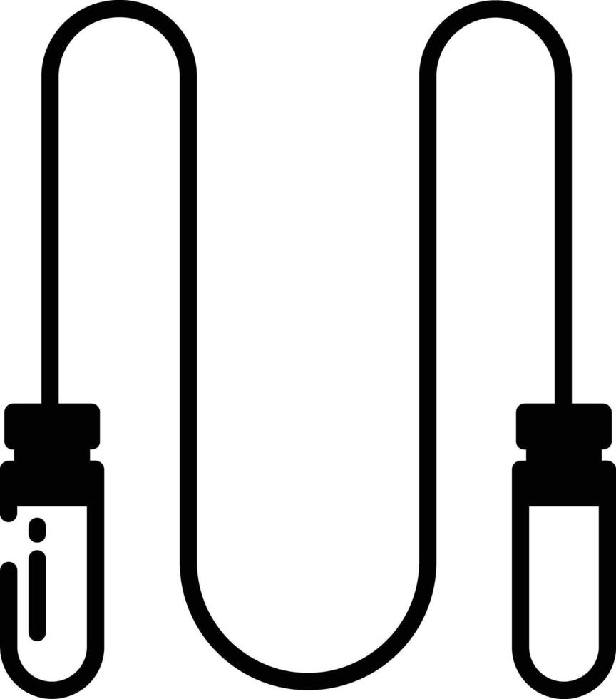 corda glifo e linea vettore illustrazione