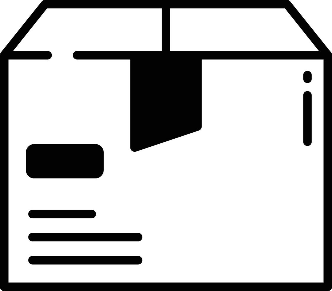scatola glifo e linea vettore illustrazione
