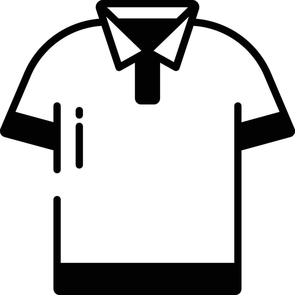 polo camicia glifo e linea vettore illustrazione