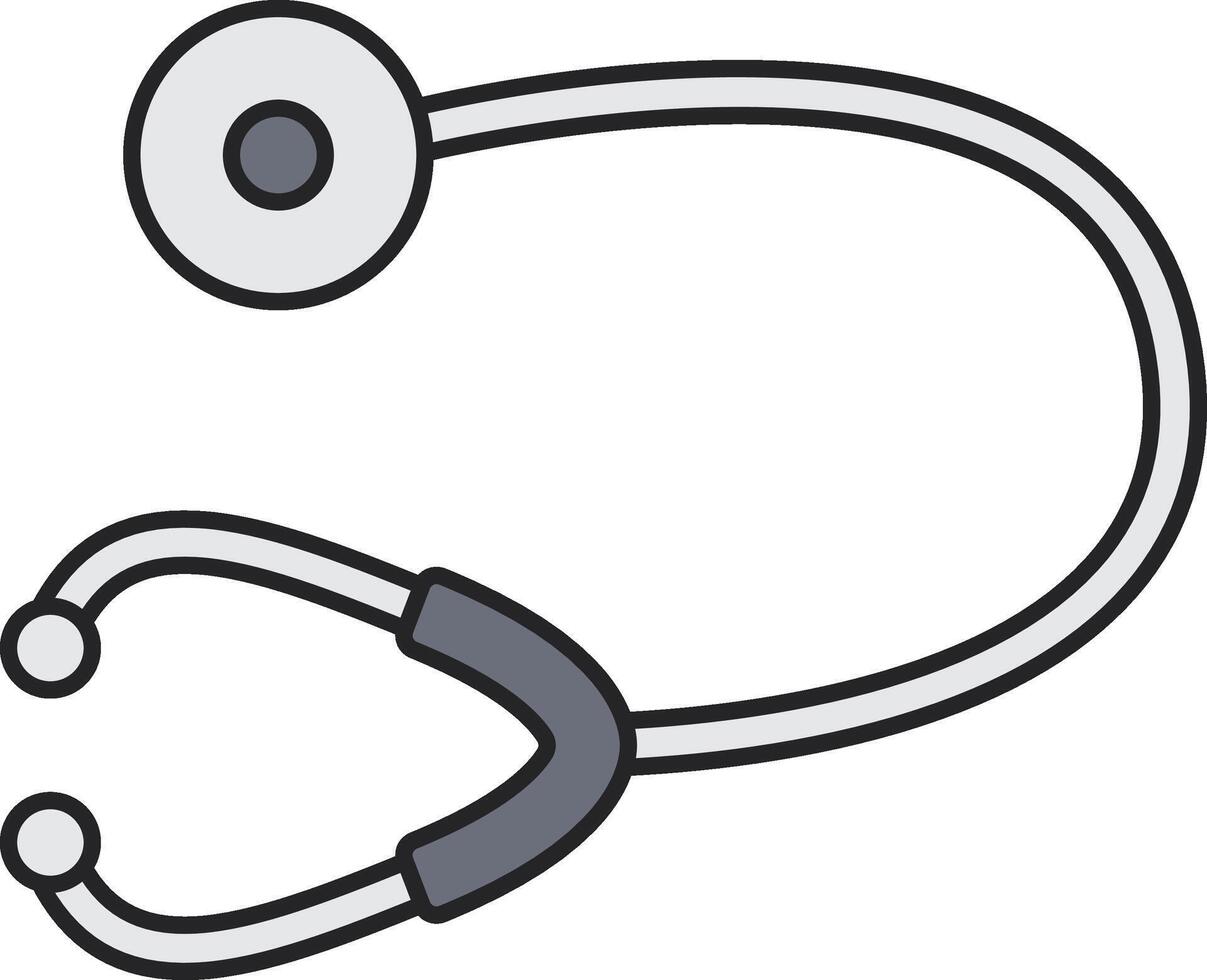 stetoscopio piatto icona. vettore illustrazione.