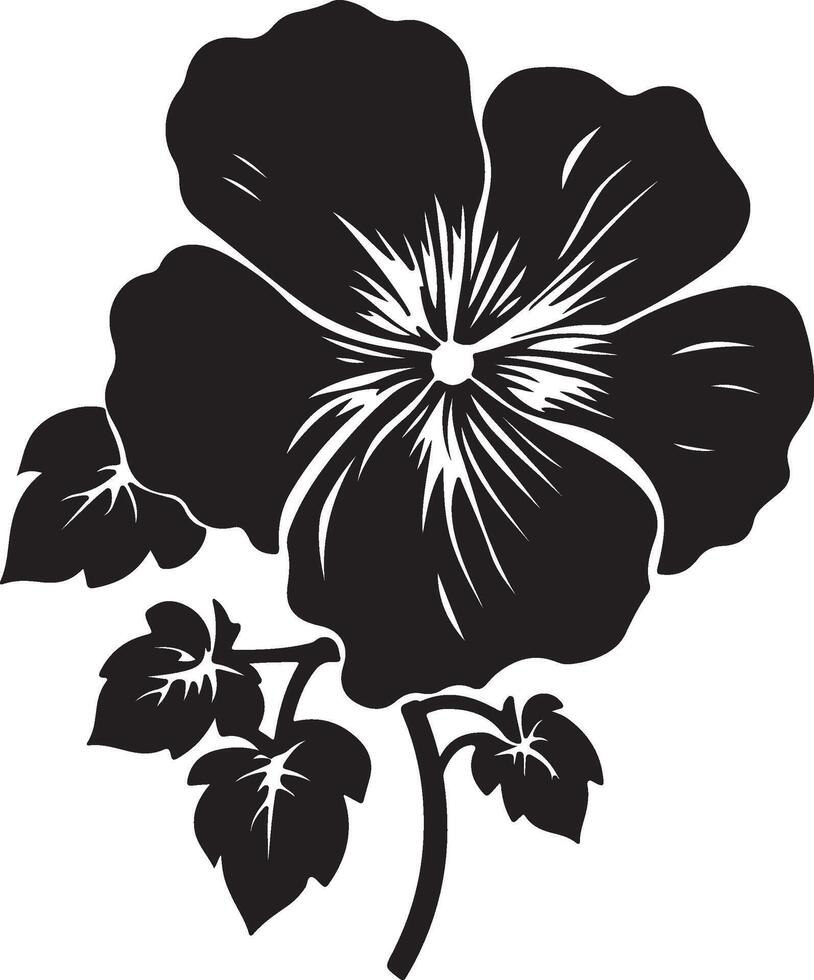 begonia fiore silhouette vettore illustrazione bianca sfondo