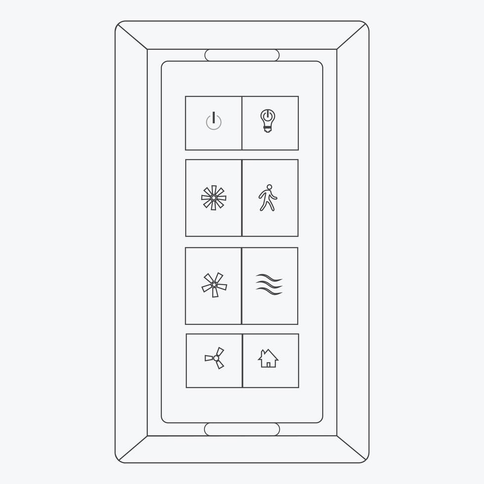 fan a distanza controllo dispositivo vettore illustrazione eps