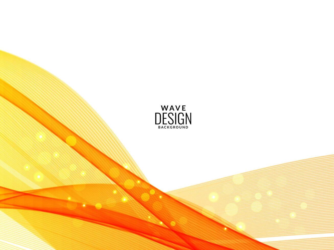moderno design decorativo con elegante sfondo liscio onda gialla vettore