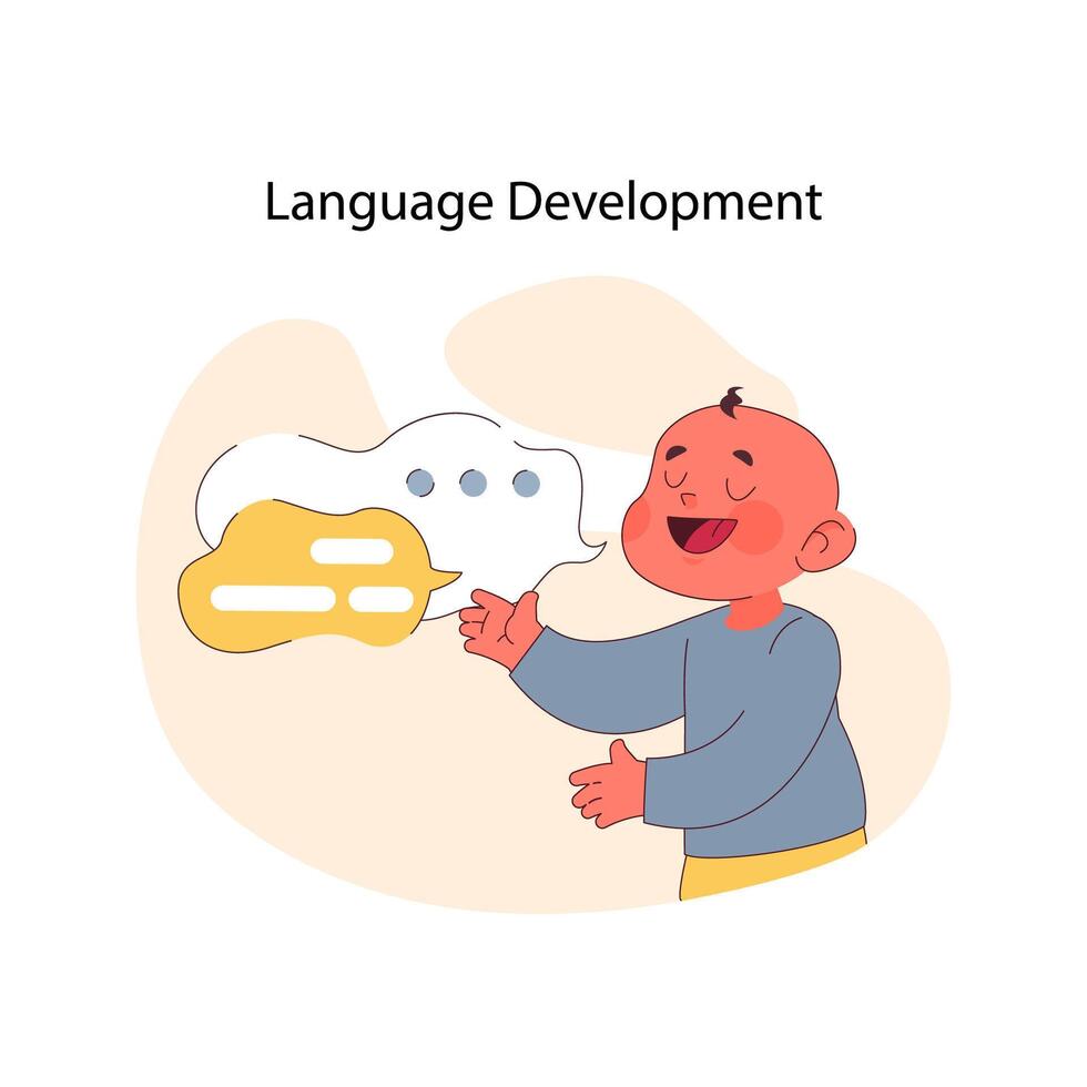 linguaggio sviluppo concetto. piatto vettore illustrazione.