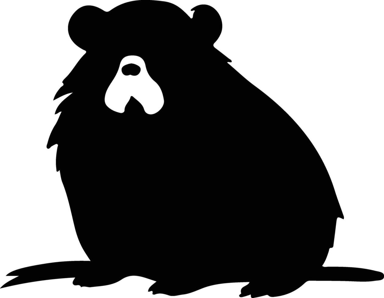 blackbearhamster nero silhouette vettore