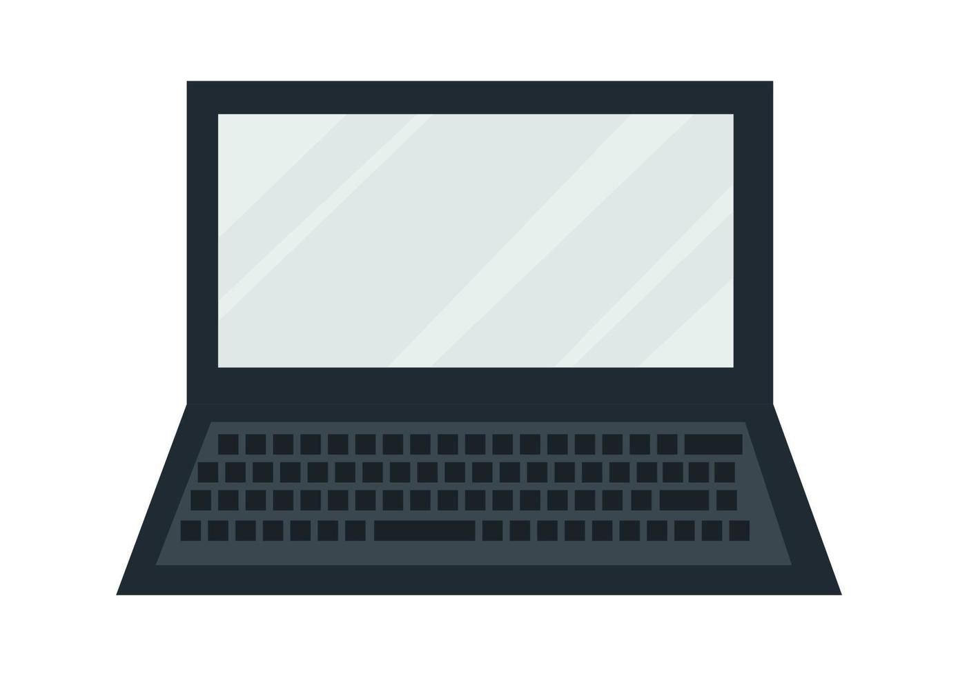 illustrazione di laptop con un design semplice e moderno vettore