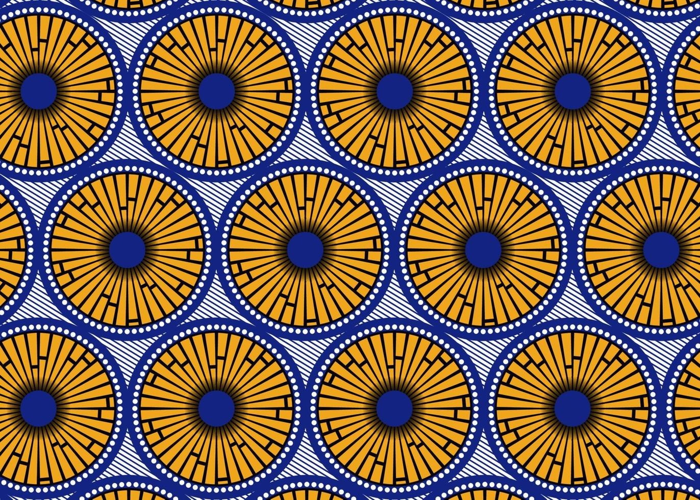 tessuto africano con stampa a cera, ornamento etnico fatto a mano per il tuo design, fiori etnici afro ed elementi geometrici motivi tribali. struttura di vettore, stile di modo di ankara del tessuto senza cuciture a strisce dell'Africa vettore