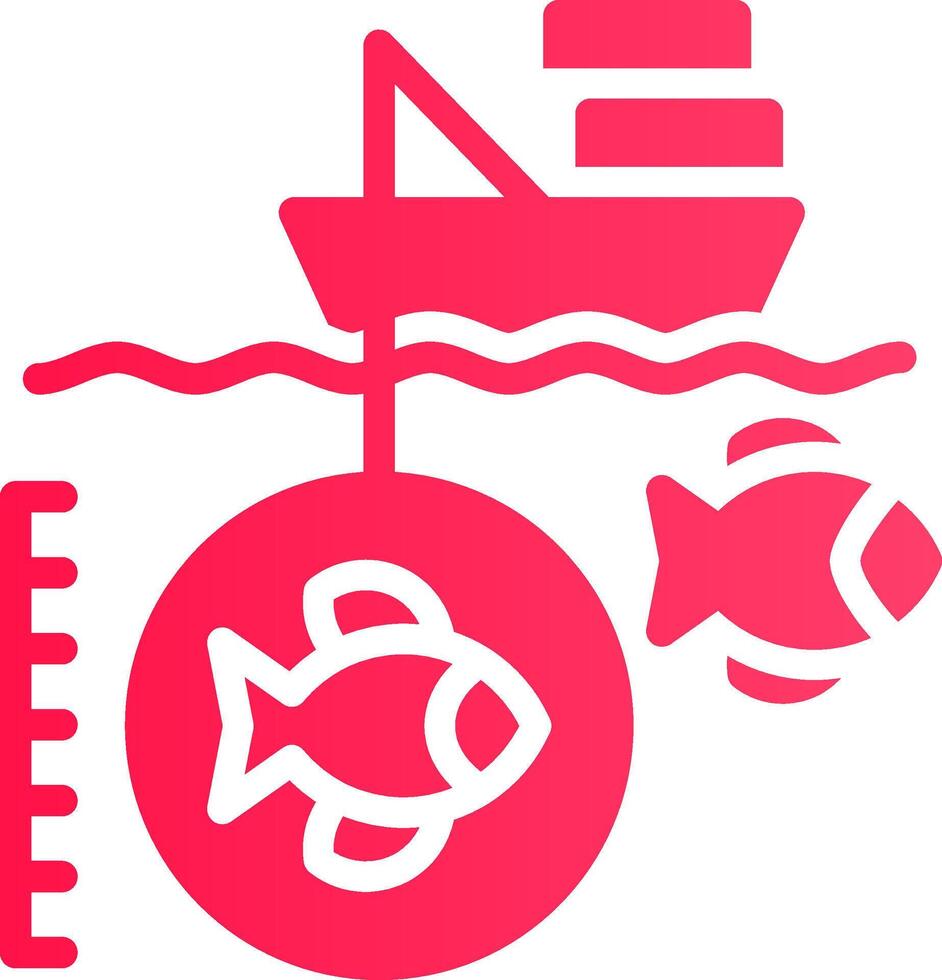 in profondità mare pesca creativo icona design vettore