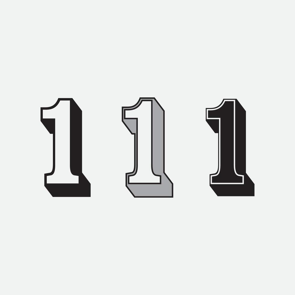 numero uno logo e vettore numero design azione immagini illustrazione