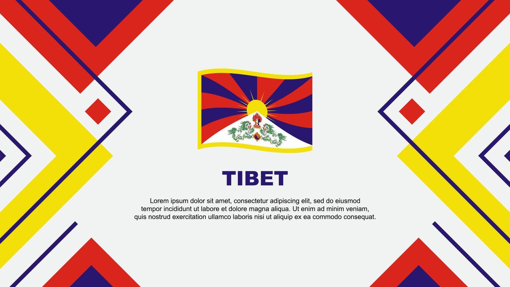 Tibet bandiera astratto sfondo design modello. Tibet indipendenza giorno bandiera sfondo vettore illustrazione. Tibet illustrazione