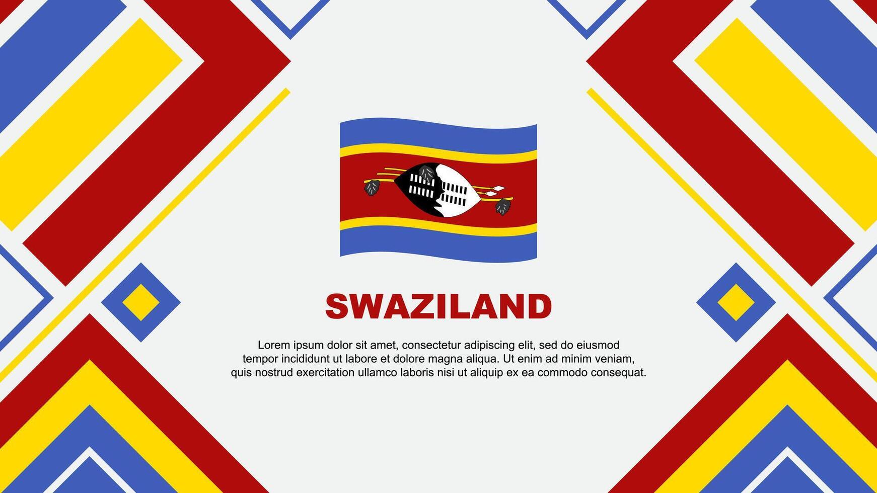 Swaziland bandiera astratto sfondo design modello. Swaziland indipendenza giorno bandiera sfondo vettore illustrazione. Swaziland bandiera