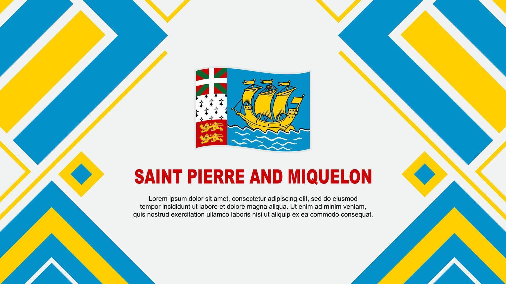 santo pierre e miquelon bandiera astratto sfondo design modello. santo pierre e miquelon indipendenza giorno bandiera sfondo vettore illustrazione. bandiera