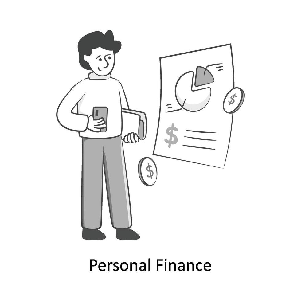 personale finanza piatto stile design vettore illustrazione. azione illustrazione