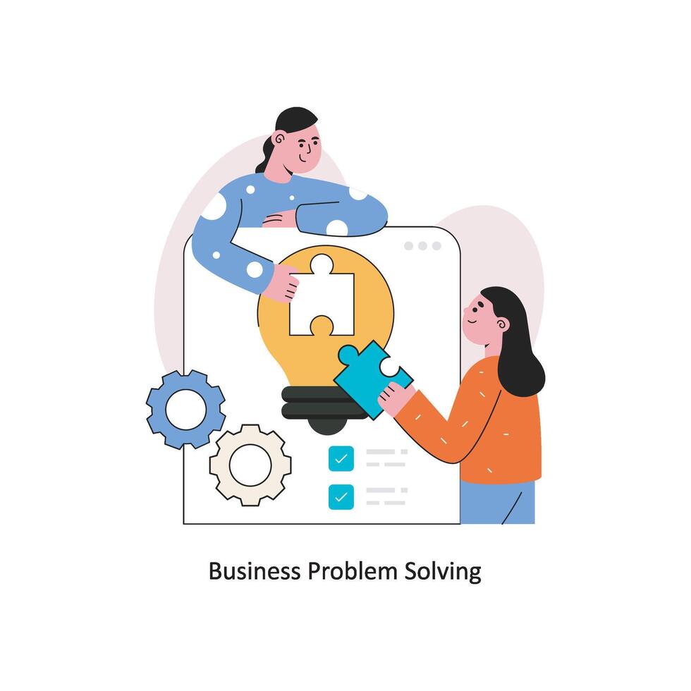 attività commerciale problema soluzione piatto stile design vettore illustrazione. azione illustrazione