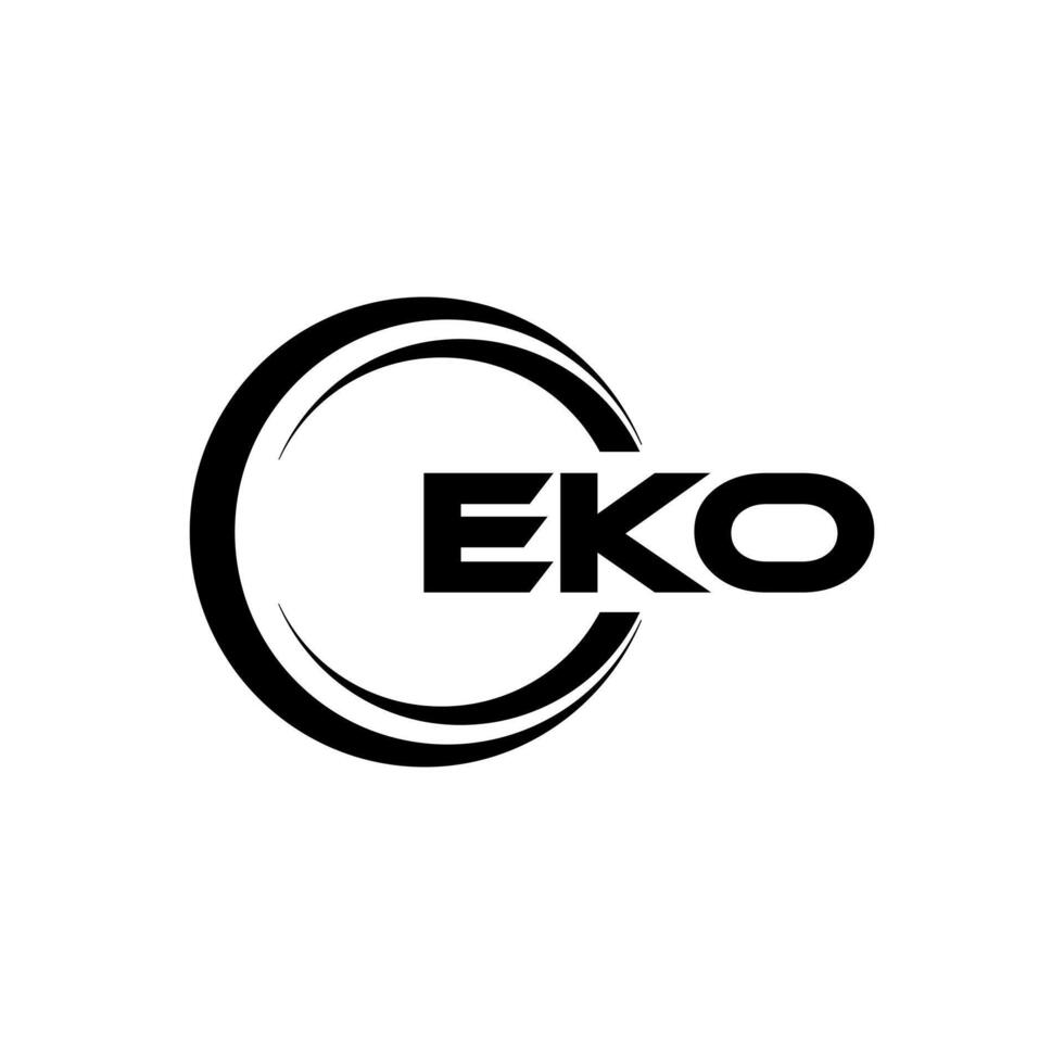 eko lettera logo disegno, ispirazione per un' unico identità. moderno eleganza e creativo design. filigrana il tuo successo con il Impressionante Questo logo. vettore