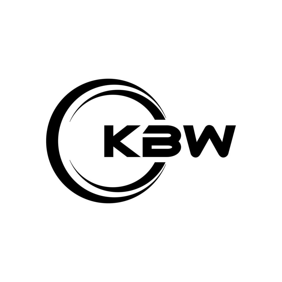 kbw lettera logo disegno, ispirazione per un' unico identità. moderno eleganza e creativo design. filigrana il tuo successo con il Impressionante Questo logo. vettore