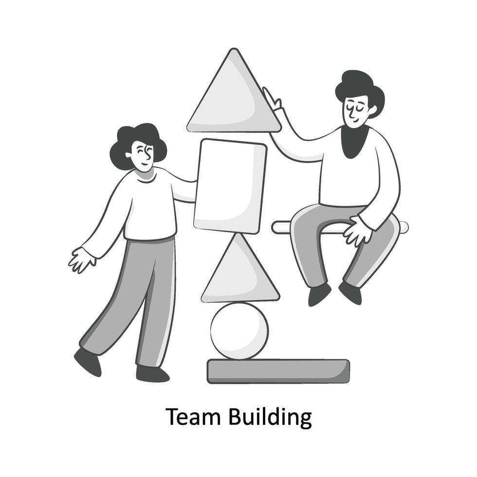squadra edificio piatto stile design vettore illustrazione. azione illustrazione