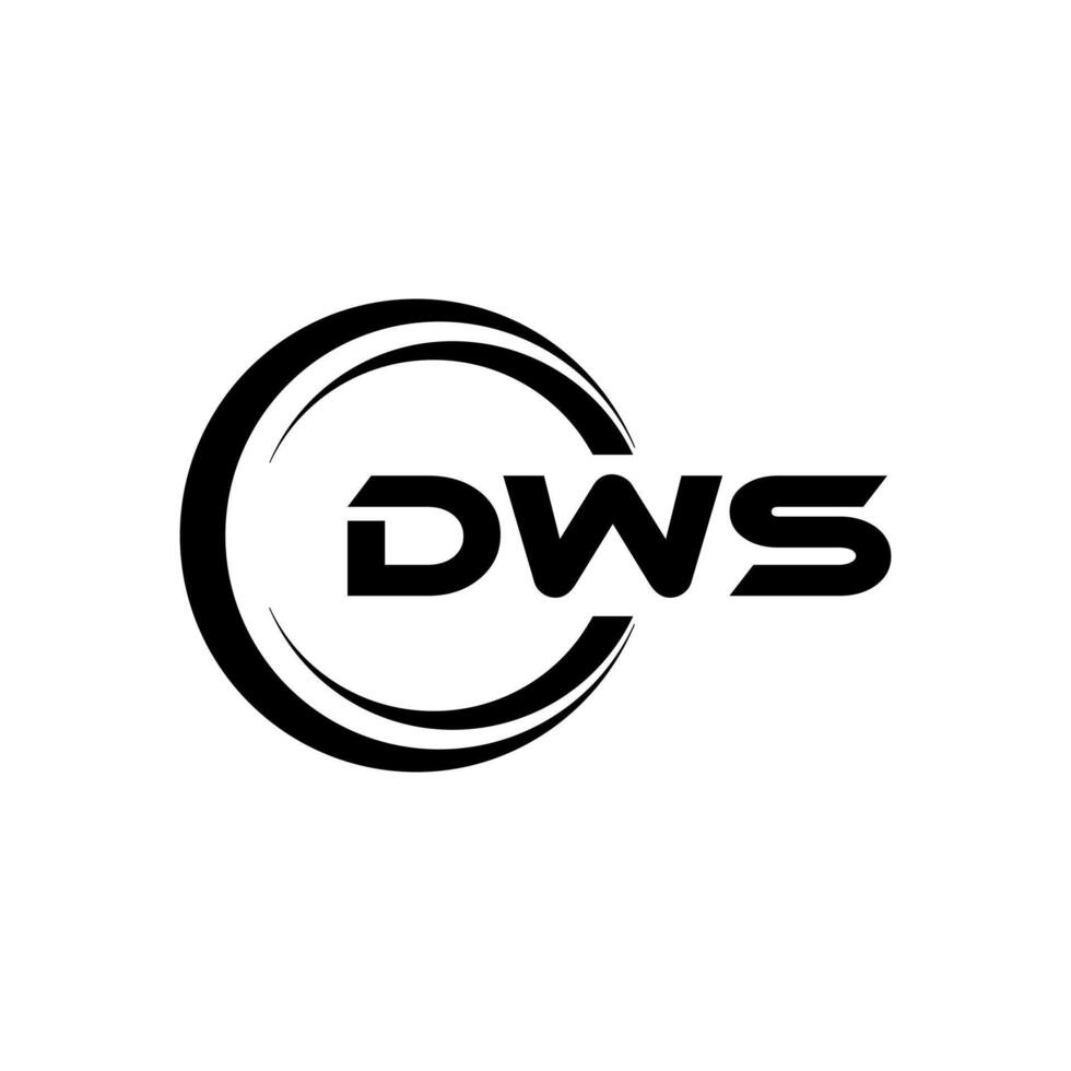 dws lettera logo disegno, ispirazione per un' unico identità. moderno eleganza e creativo design. filigrana il tuo successo con il Impressionante Questo logo. vettore