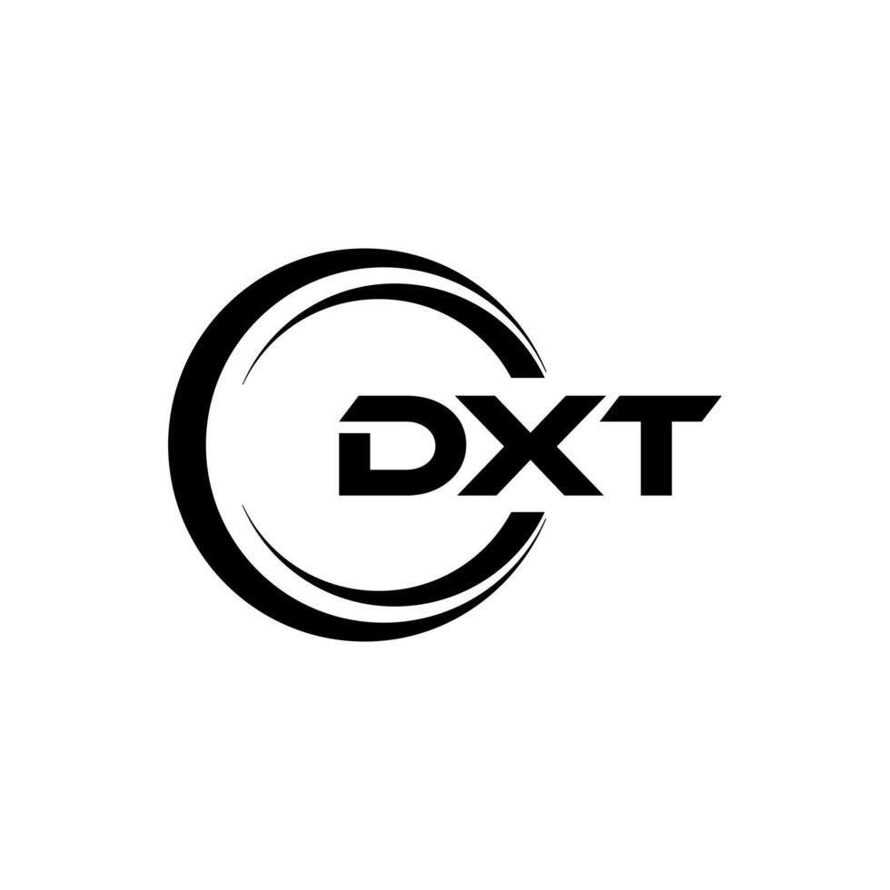 dxt lettera logo disegno, ispirazione per un' unico identità. moderno eleganza e creativo design. filigrana il tuo successo con il Impressionante Questo logo. vettore