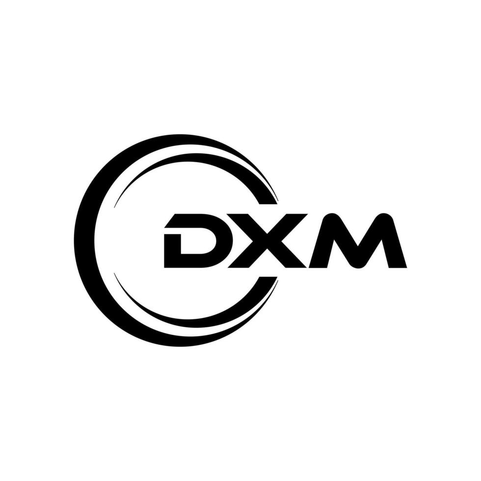 dxm lettera logo disegno, ispirazione per un' unico identità. moderno eleganza e creativo design. filigrana il tuo successo con il Impressionante Questo logo. vettore