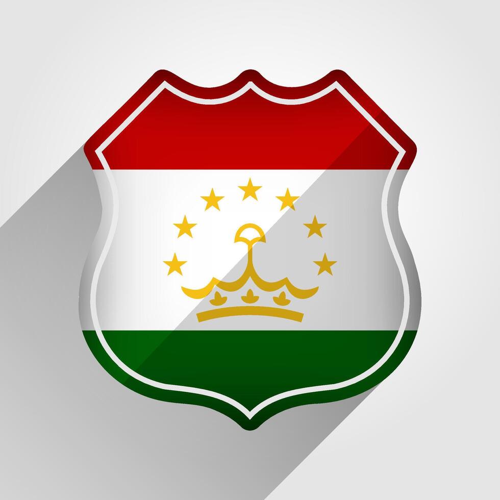 tagikistan bandiera strada cartello illustrazione vettore