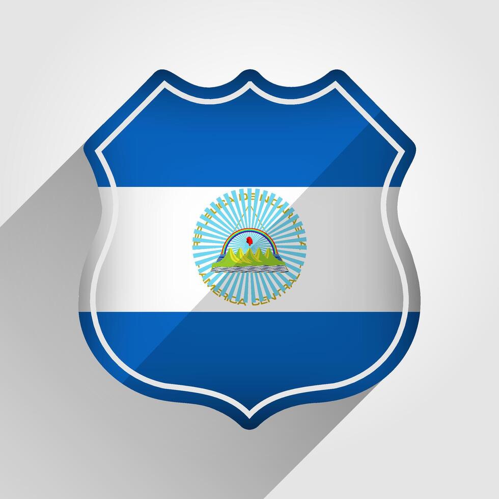francese Nicaragua bandiera strada cartello illustrazione vettore