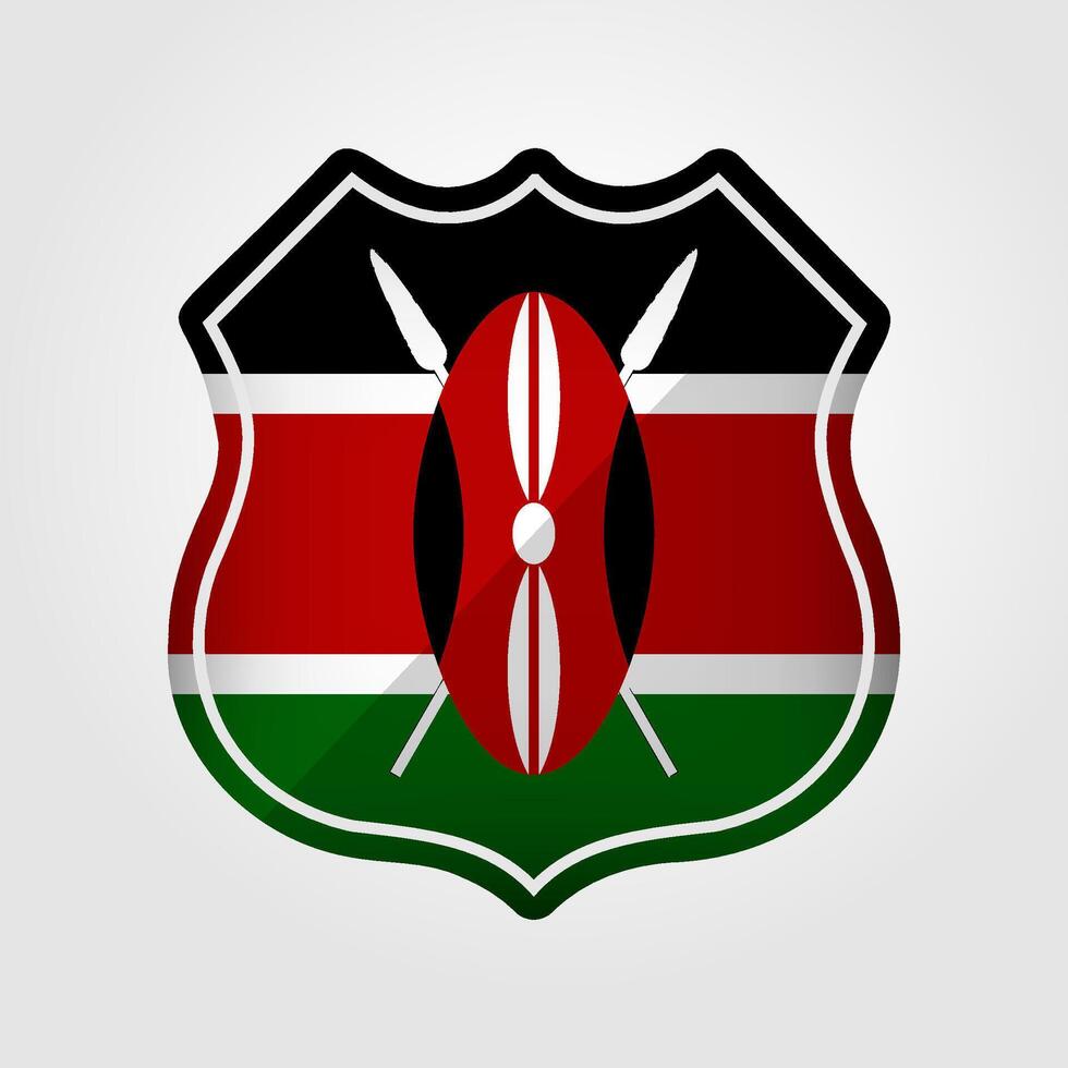 Kenia bandiera strada cartello illustrazione vettore