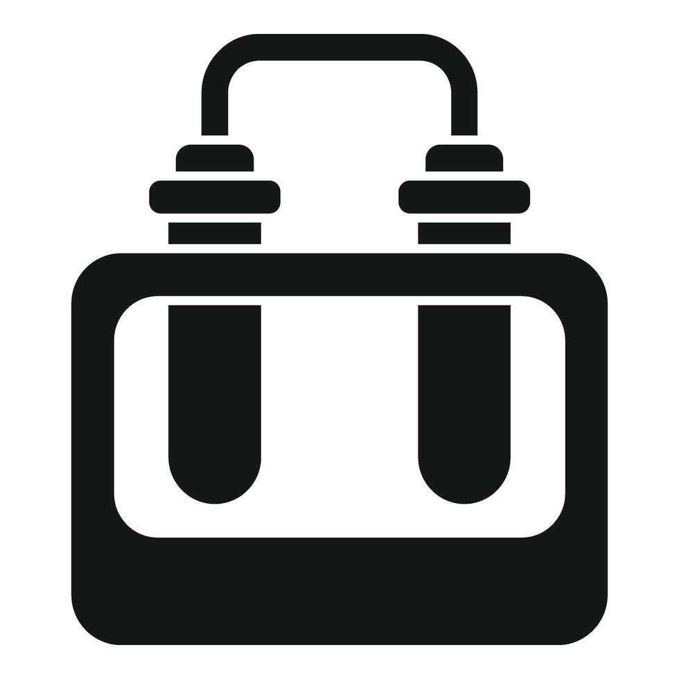 test tubo connessione icona semplice vettore. laboratorio ricerca vettore