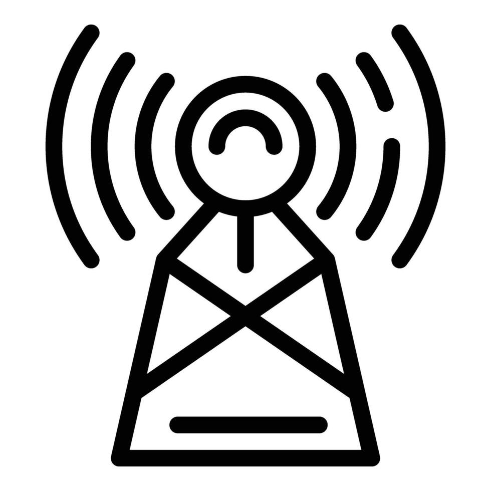Rete segnaletica icona schema vettore. infrastruttura monitoraggio dati vettore