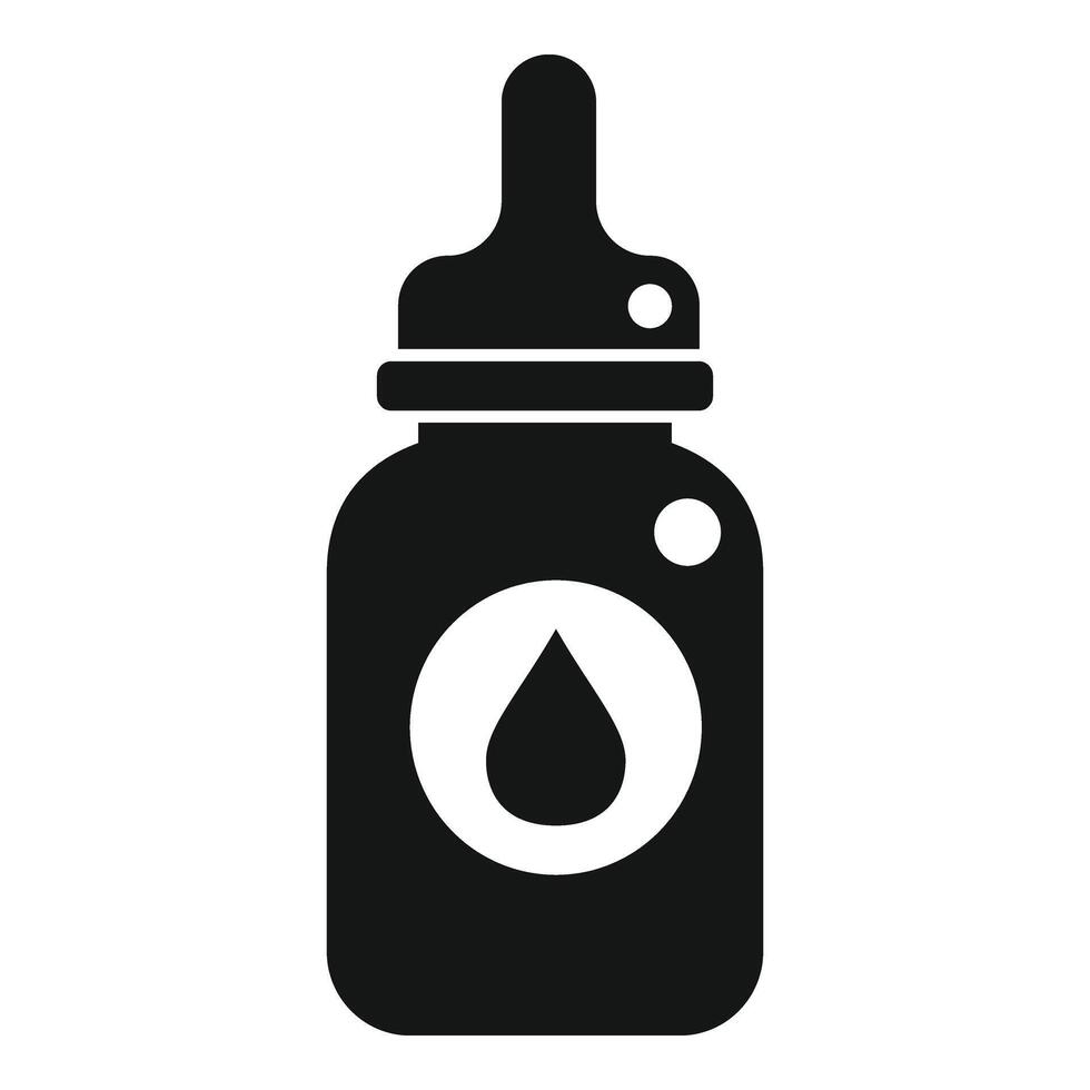 bottiglia assistenza sanitaria icona semplice vettore. cura iniezione allergia vettore
