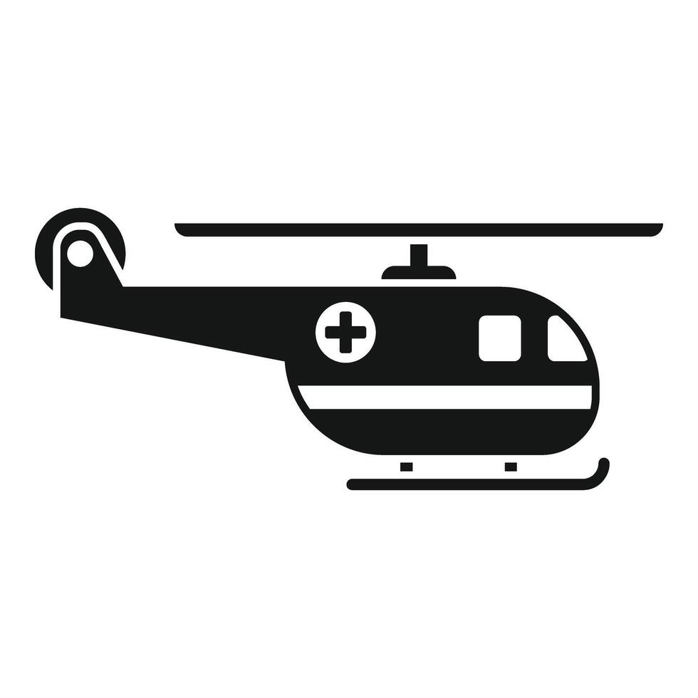 ambulanza emergenza elicottero icona semplice vettore. cura clinica centro vettore
