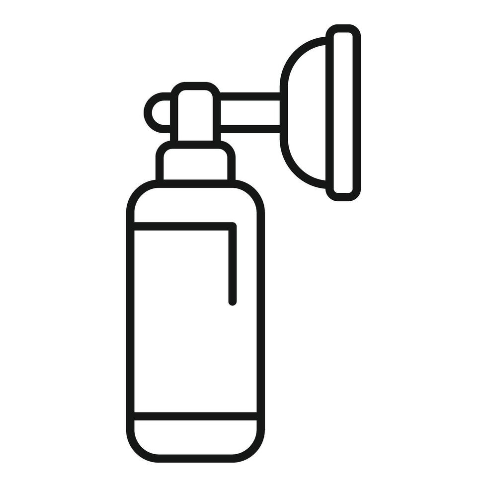 bottiglia ossigeno concentratore icona schema vettore. scatola metallica flusso vettore