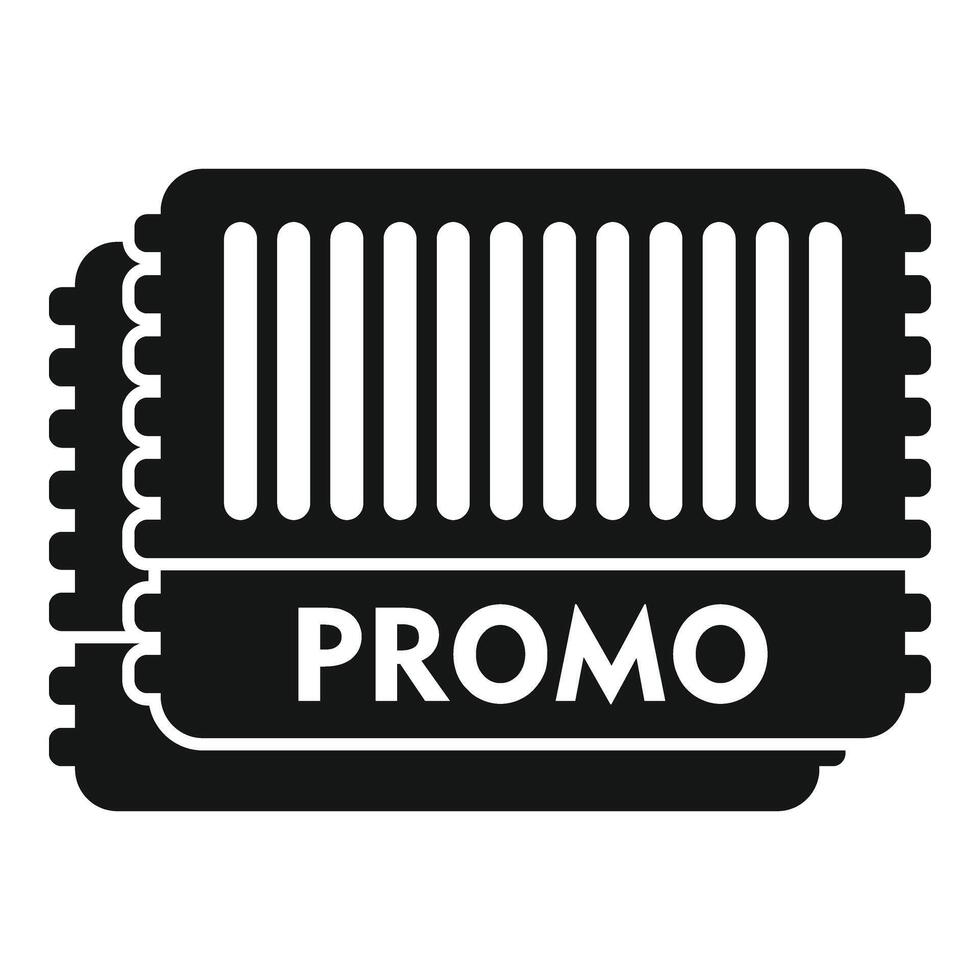 promo evento certificato icona semplice vettore. pacchetto elegante affare vettore