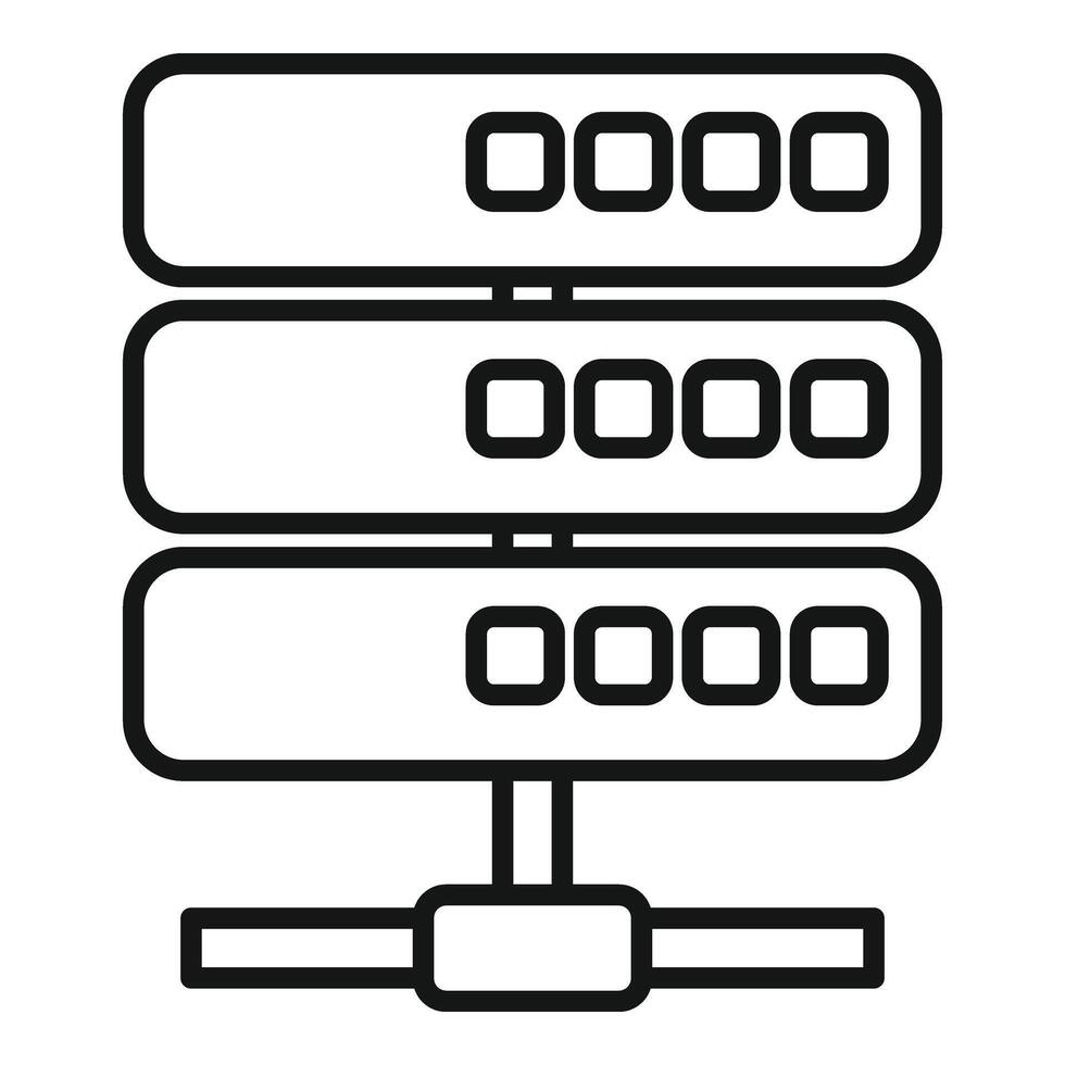 server dati supporto icona schema vettore. disco Conservazione vettore